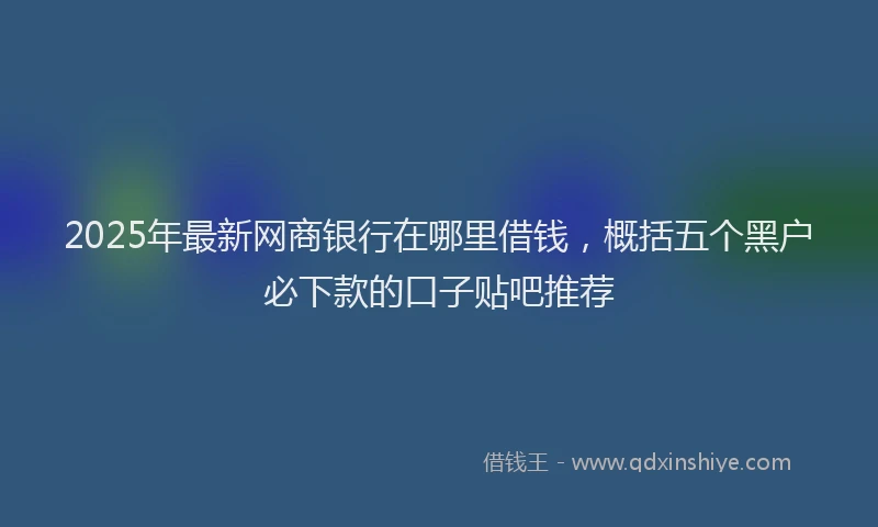 2025年最新网商银行在哪里借钱，概括五个黑户必下款的口子贴吧推荐