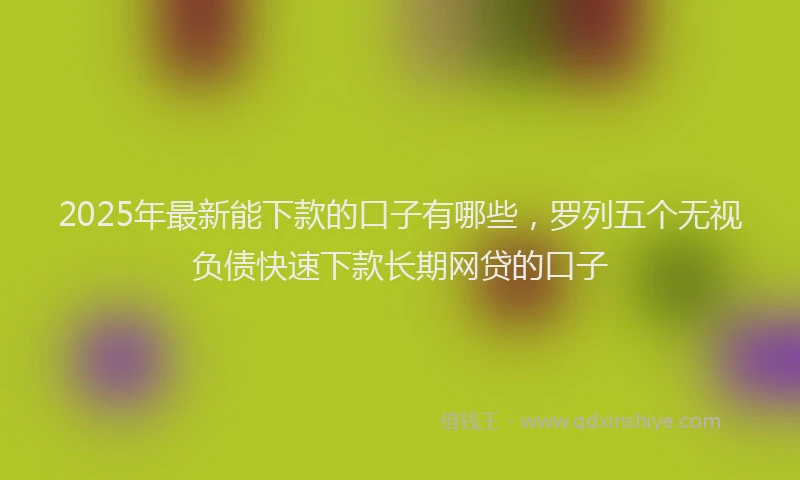 2025年最新能下款的口子有哪些，罗列五个无视负债快速下款长期网贷的口子