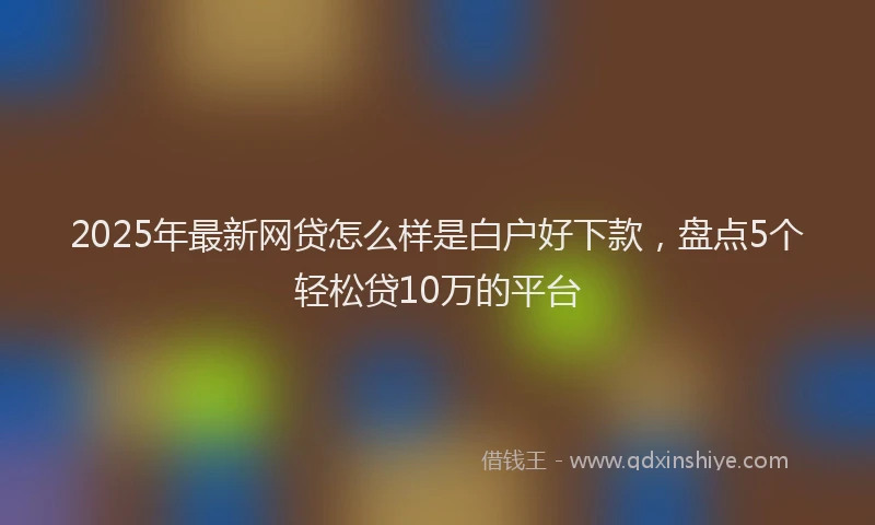 2025年最新网贷怎么样是白户好下款，盘点5个轻松贷10万的平台