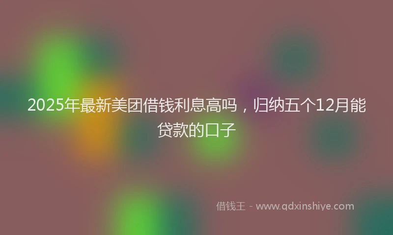 2025年最新美团借钱利息高吗，归纳五个12月能贷款的口子