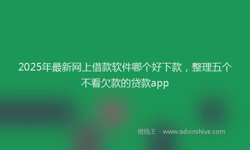 2025年最新网上借款软件哪个好下款，整理五个不看欠款的贷款app