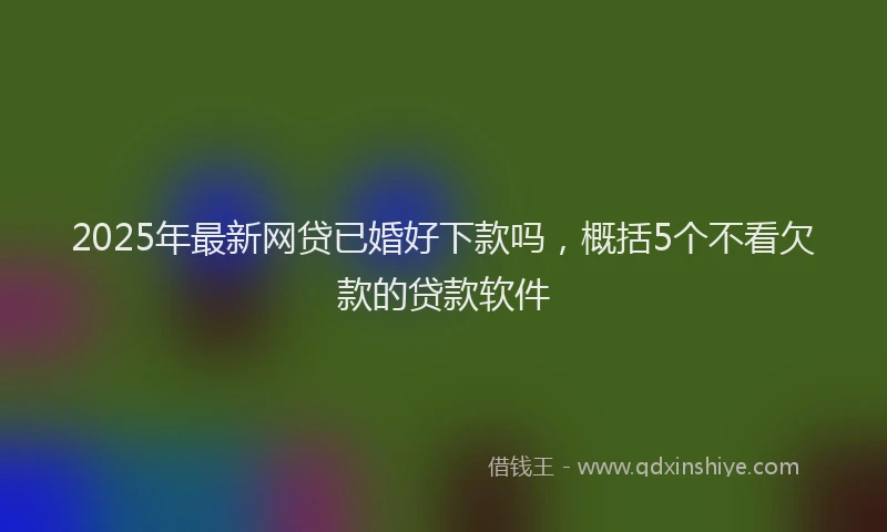 2025年最新网贷已婚好下款吗，概括5个不看欠款的贷款软件