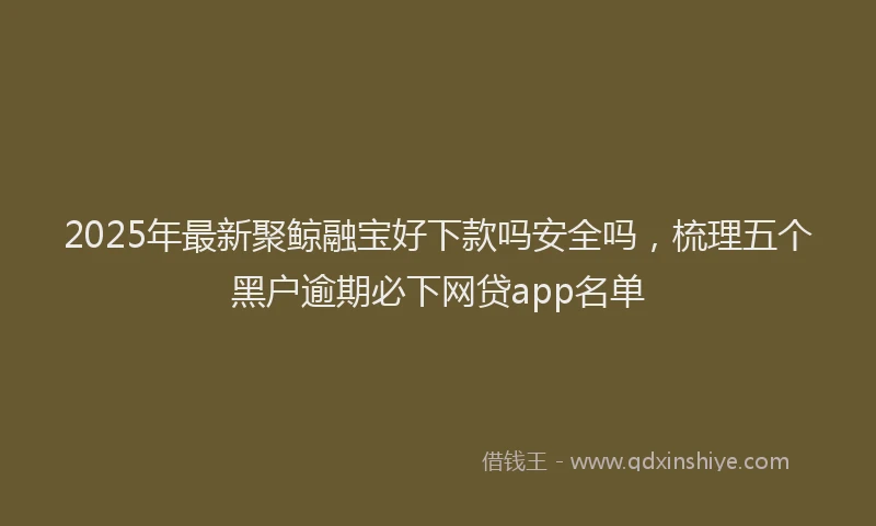 2025年最新聚鲸融宝好下款吗安全吗，梳理五个黑户逾期必下网贷app名单