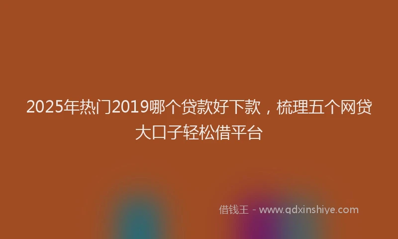2025年热门2019哪个贷款好下款，梳理五个网贷大口子轻松借平台