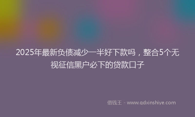 2025年最新负债减少一半好下款吗，整合5个无视征信黑户必下的贷款口子