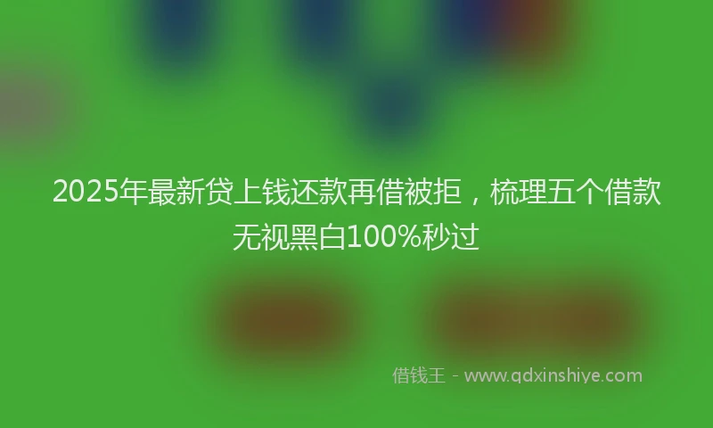 2025年最新贷上钱还款再借被拒，梳理五个借款无视黑白100%秒过