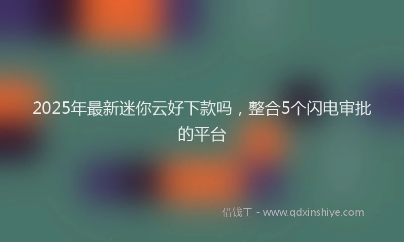 2025年最新迷你云好下款吗，整合5个闪电审批的平台