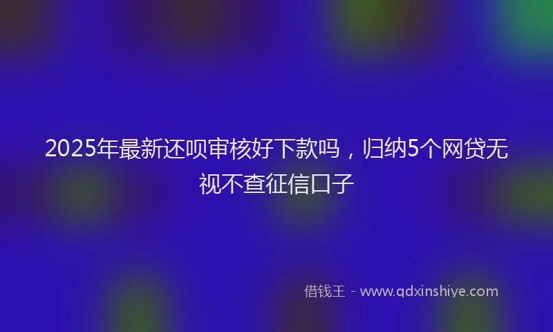 2025年最新还呗审核好下款吗，归纳5个网贷无视不查征信口子