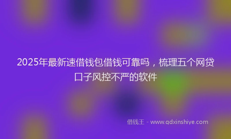 2025年最新速借钱包借钱可靠吗，梳理五个网贷口子风控不严的软件