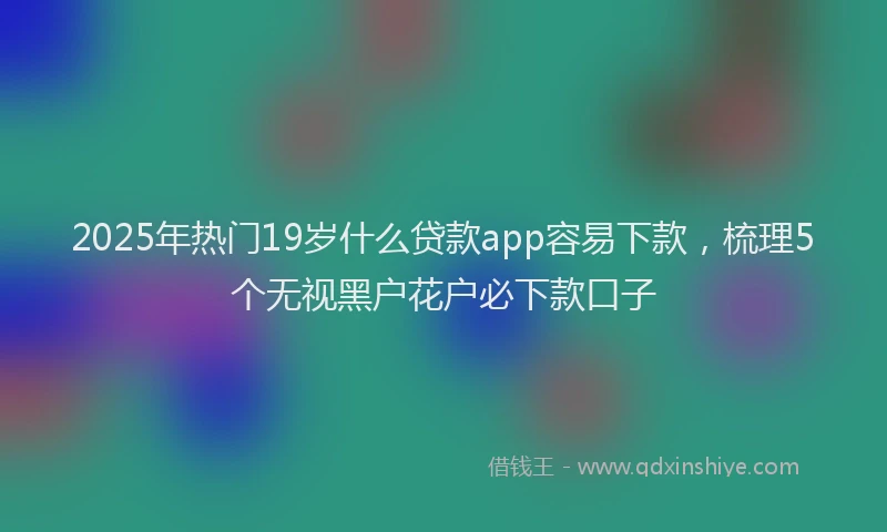 2025年热门19岁什么贷款app容易下款，梳理5个无视黑户花户必下款口子