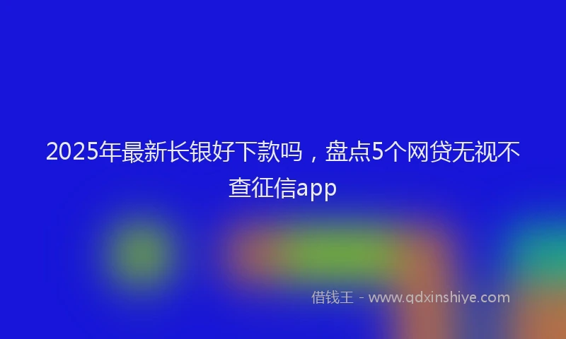 2025年最新长银好下款吗，盘点5个网贷无视不查征信app