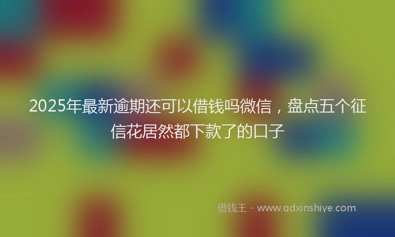 2025年最新逾期还可以借钱吗微信，盘点五个征信花居然都下款了的口子