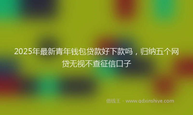 2025年最新青年钱包贷款好下款吗，归纳五个网贷无视不查征信口子