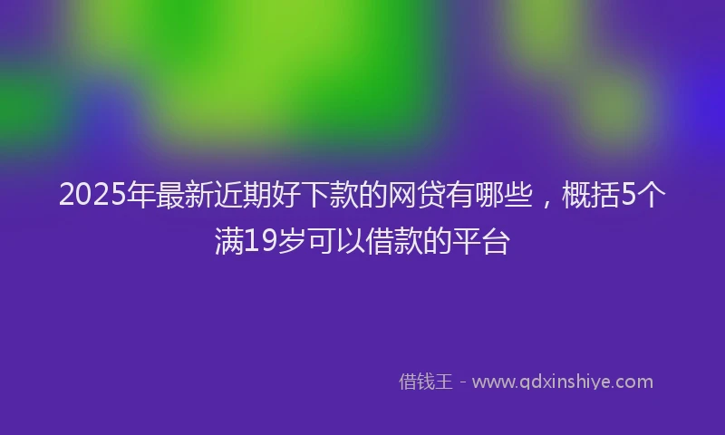 2025年最新近期好下款的网贷有哪些，概括5个满19岁可以借款的平台