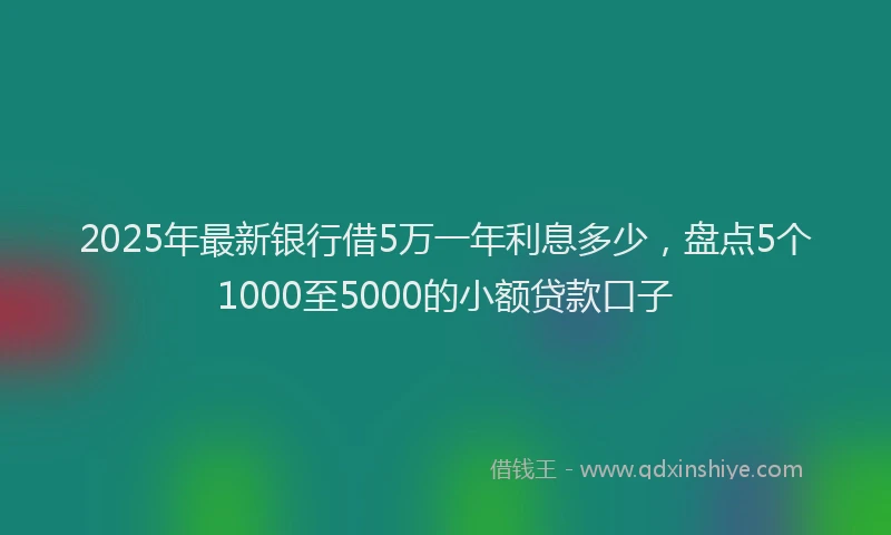 2025年最新银行借5万一年利息多少，盘点5个1000至5000的小额贷款口子