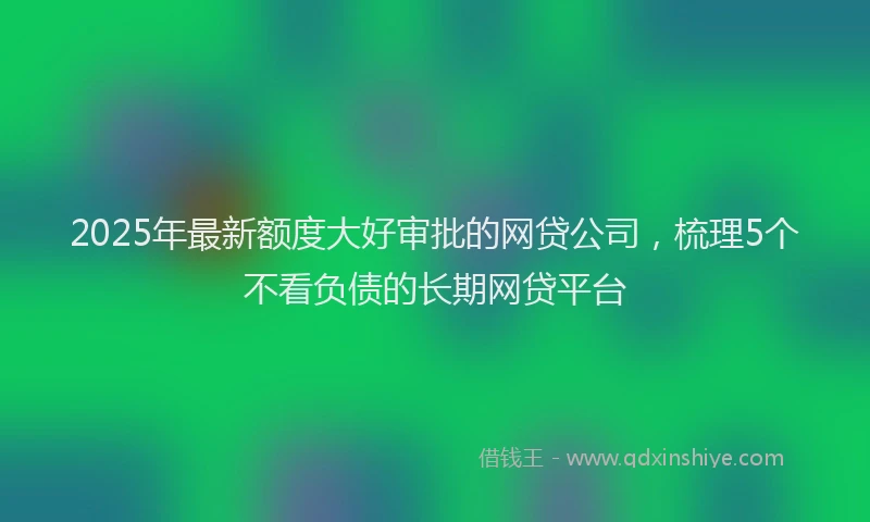 2025年最新额度大好审批的网贷公司，梳理5个不看负债的长期网贷平台