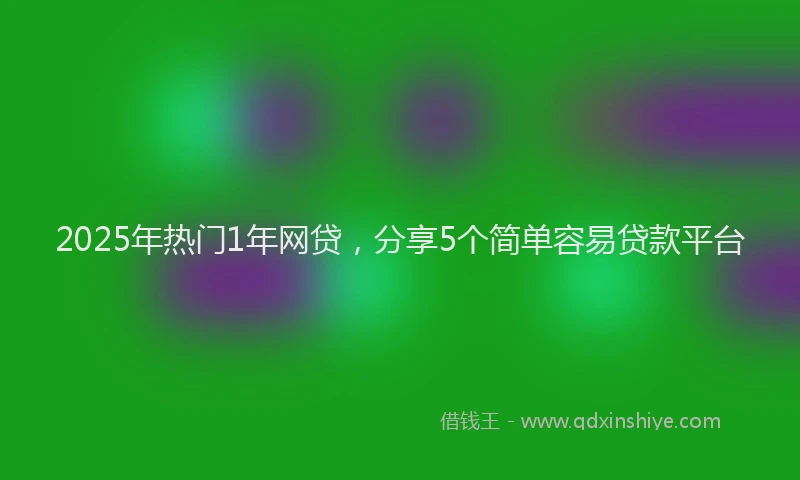 2025年热门1年网贷，分享5个简单容易贷款平台