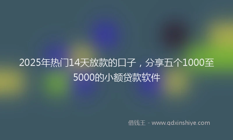 2025年热门14天放款的口子，分享五个1000至5000的小额贷款软件