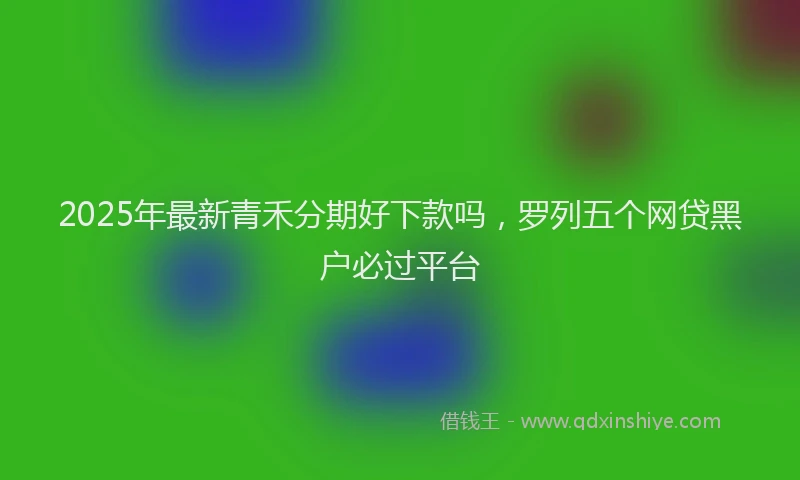 2025年最新青禾分期好下款吗，罗列五个网贷黑户必过平台