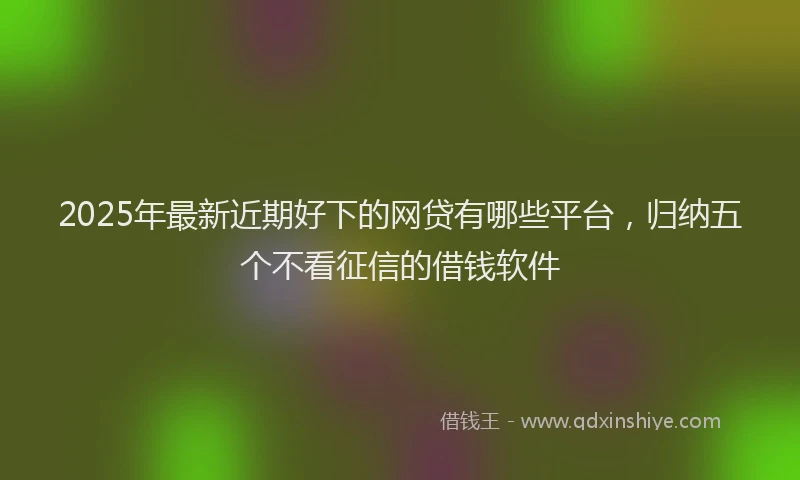 2025年最新近期好下的网贷有哪些平台，归纳五个不看征信的借钱软件
