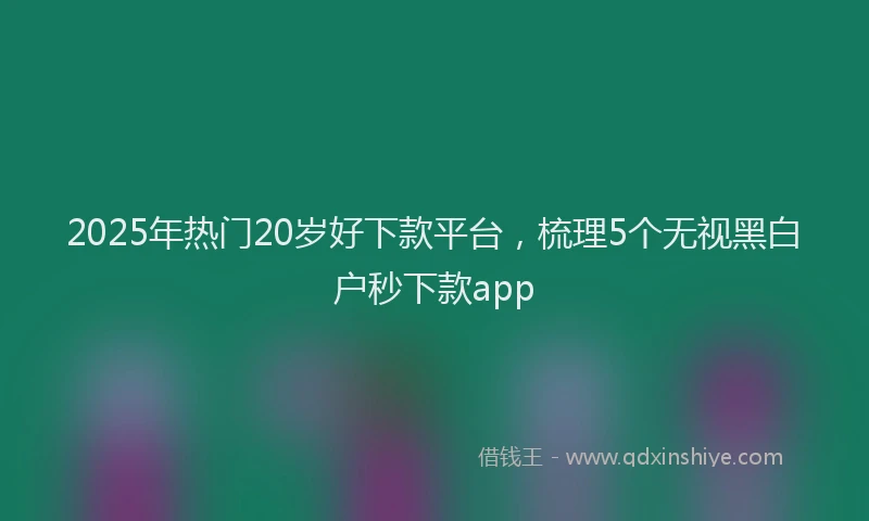 2025年热门20岁好下款平台，梳理5个无视黑白户秒下款app