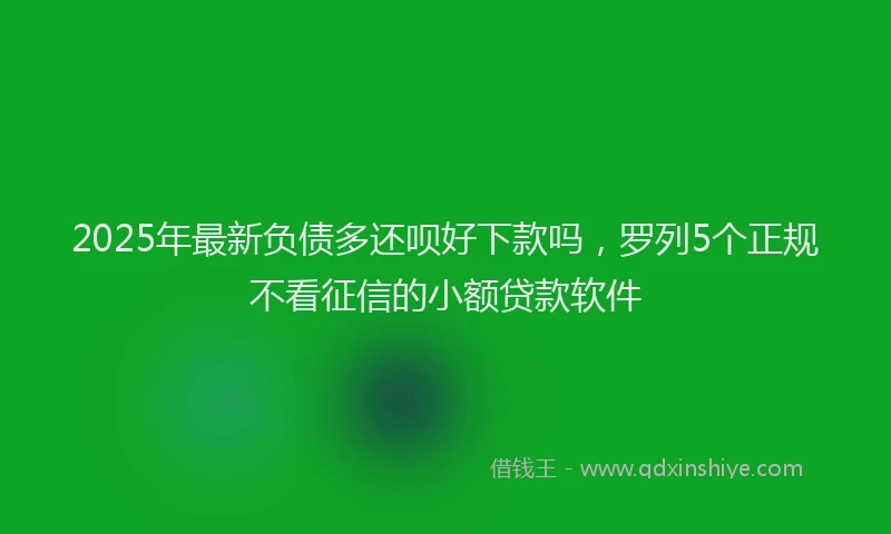 2025年最新负债多还呗好下款吗，罗列5个正规不看征信的小额贷款软件