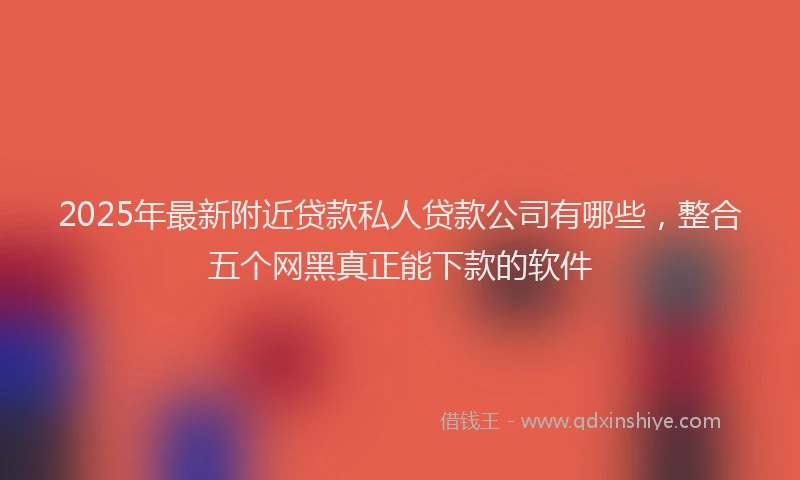 2025年最新附近贷款私人贷款公司有哪些，整合五个网黑真正能下款的软件