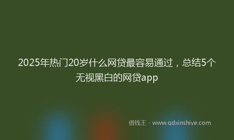 2025年热门20岁什么网贷最容易通过，总结5个无视黑白的网贷app