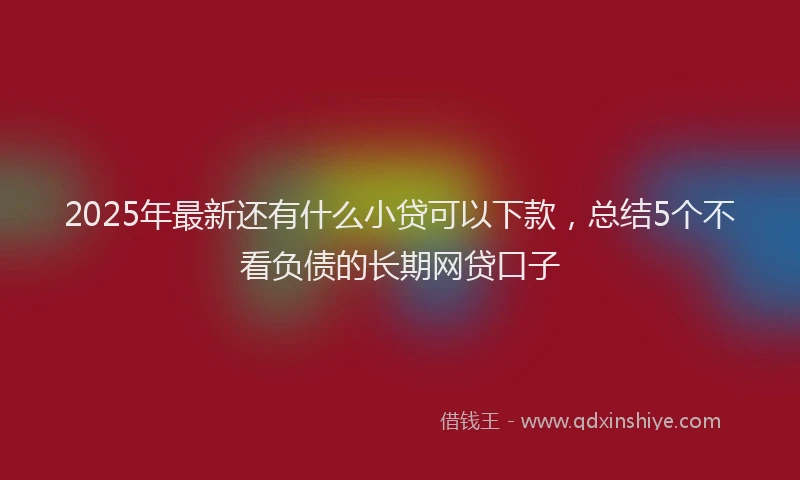 2025年最新还有什么小贷可以下款，总结5个不看负债的长期网贷口子