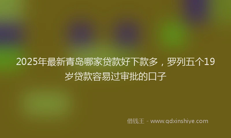 2025年最新青岛哪家贷款好下款多，罗列五个19岁贷款容易过审批的口子