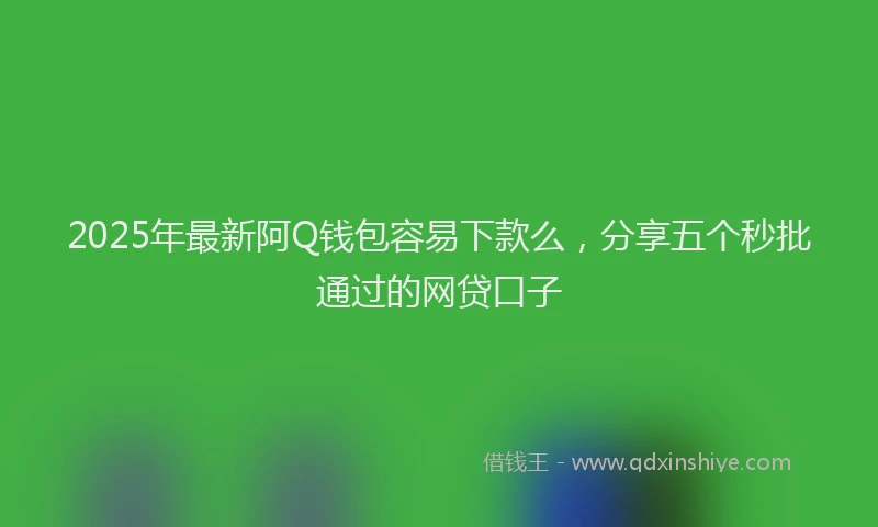 2025年最新阿Q钱包容易下款么，分享五个秒批通过的网贷口子