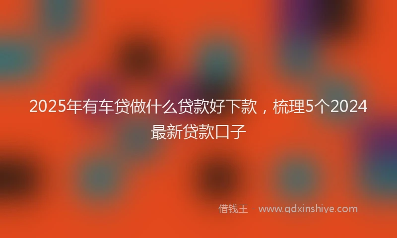 2025年有车贷做什么贷款好下款，梳理5个2024最新贷款口子