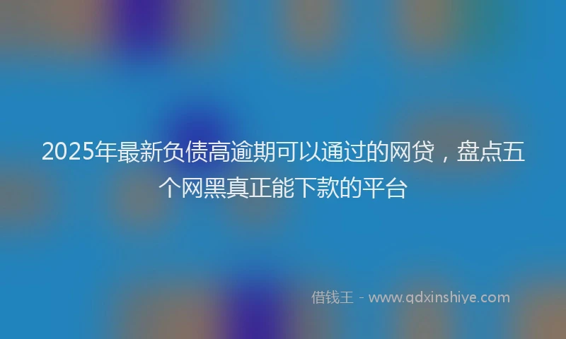 2025年最新负债高逾期可以通过的网贷，盘点五个网黑真正能下款的平台