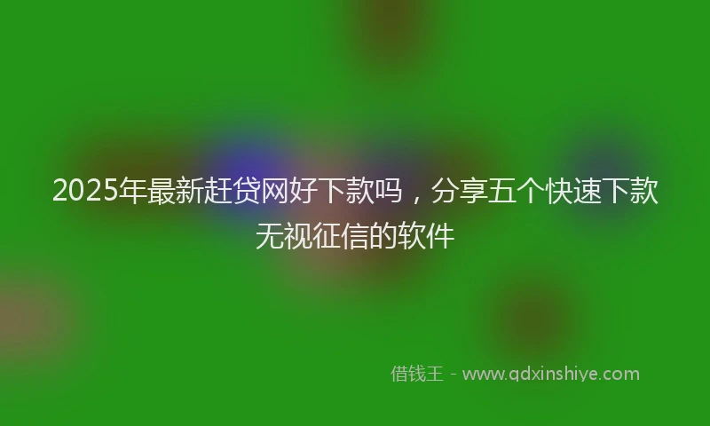 2025年最新赶贷网好下款吗，分享五个快速下款无视征信的软件
