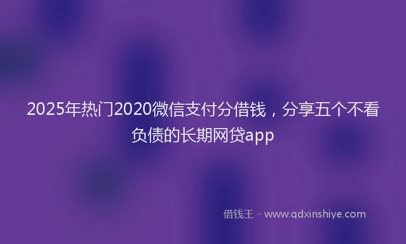 2025年热门2020微信支付分借钱，分享五个不看负债的长期网贷app