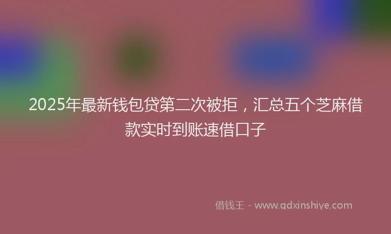 2025年最新钱包贷第二次被拒，汇总五个芝麻借款实时到账速借口子