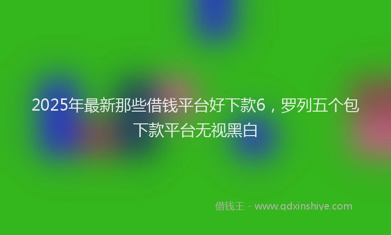 2025年最新那些借钱平台好下款6，罗列五个包下款平台无视黑白