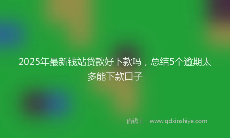 2025年最新钱站贷款好下款吗，总结5个逾期太多能下款口子