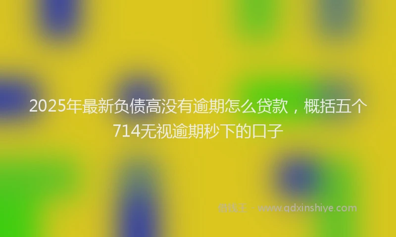 2025年最新负债高没有逾期怎么贷款，概括五个714无视逾期秒下的口子