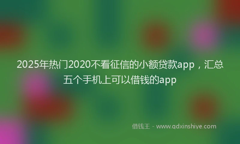 2025年热门2020不看征信的小额贷款app，汇总五个手机上可以借钱的app