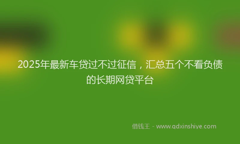 2025年最新车贷过不过征信，汇总五个不看负债的长期网贷平台