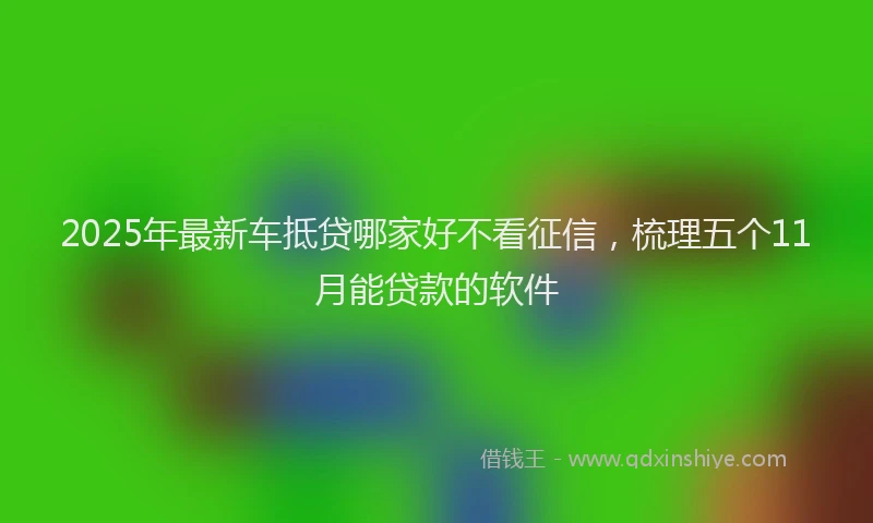 2025年最新车抵贷哪家好不看征信，梳理五个11月能贷款的软件