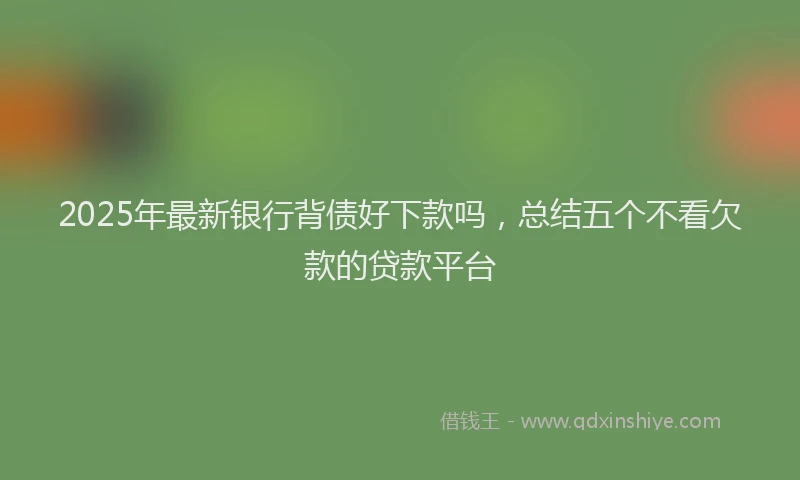 2025年最新银行背债好下款吗，总结五个不看欠款的贷款平台