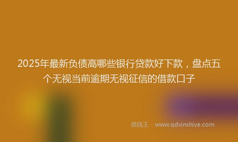 2025年最新负债高哪些银行贷款好下款，盘点五个无视当前逾期无视征信的借款口子