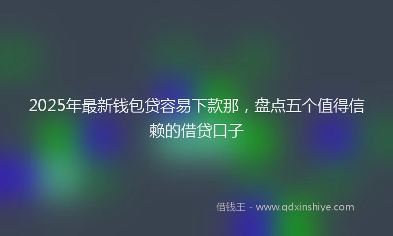 2025年最新钱包贷容易下款那，盘点五个值得信赖的借贷口子