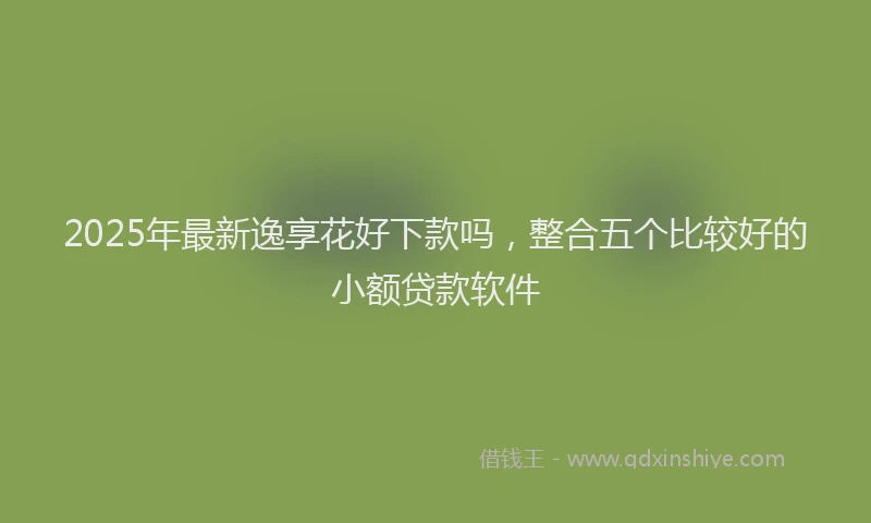 2025年最新逸享花好下款吗，整合五个比较好的小额贷款软件