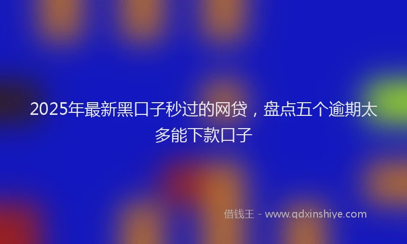 2025年最新黑口子秒过的网贷，盘点五个逾期太多能下款口子