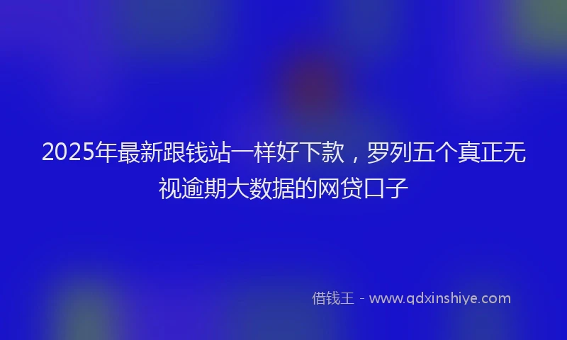 2025年最新跟钱站一样好下款，罗列五个真正无视逾期大数据的网贷口子