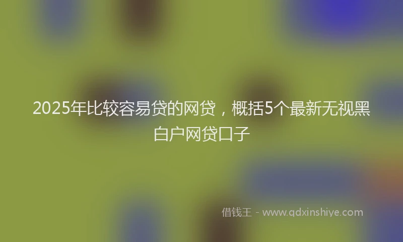 2025年比较容易贷的网贷，概括5个最新无视黑白户网贷口子