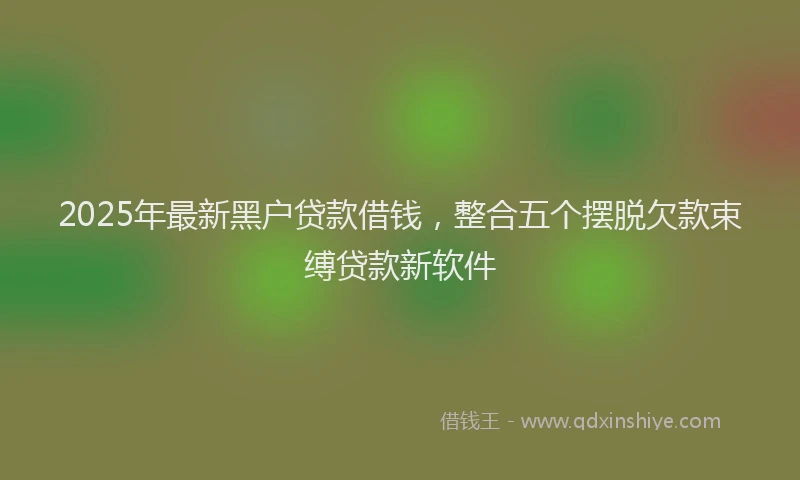 2025年最新黑户贷款借钱，整合五个摆脱欠款束缚贷款新软件